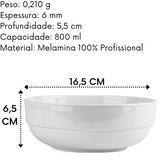 Tigela Melamina 700ml Gourmet Mix