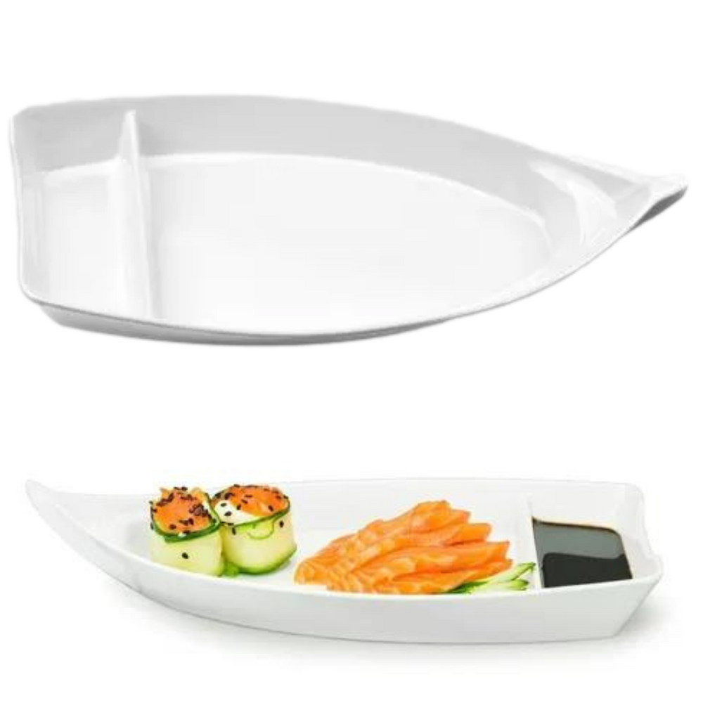 Barco para sushi/sashimi 26 cm Melamina branco Gourmet Mix