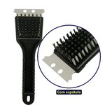 Escova Para Limpar Grelha de Churrasco Com Espátula Original