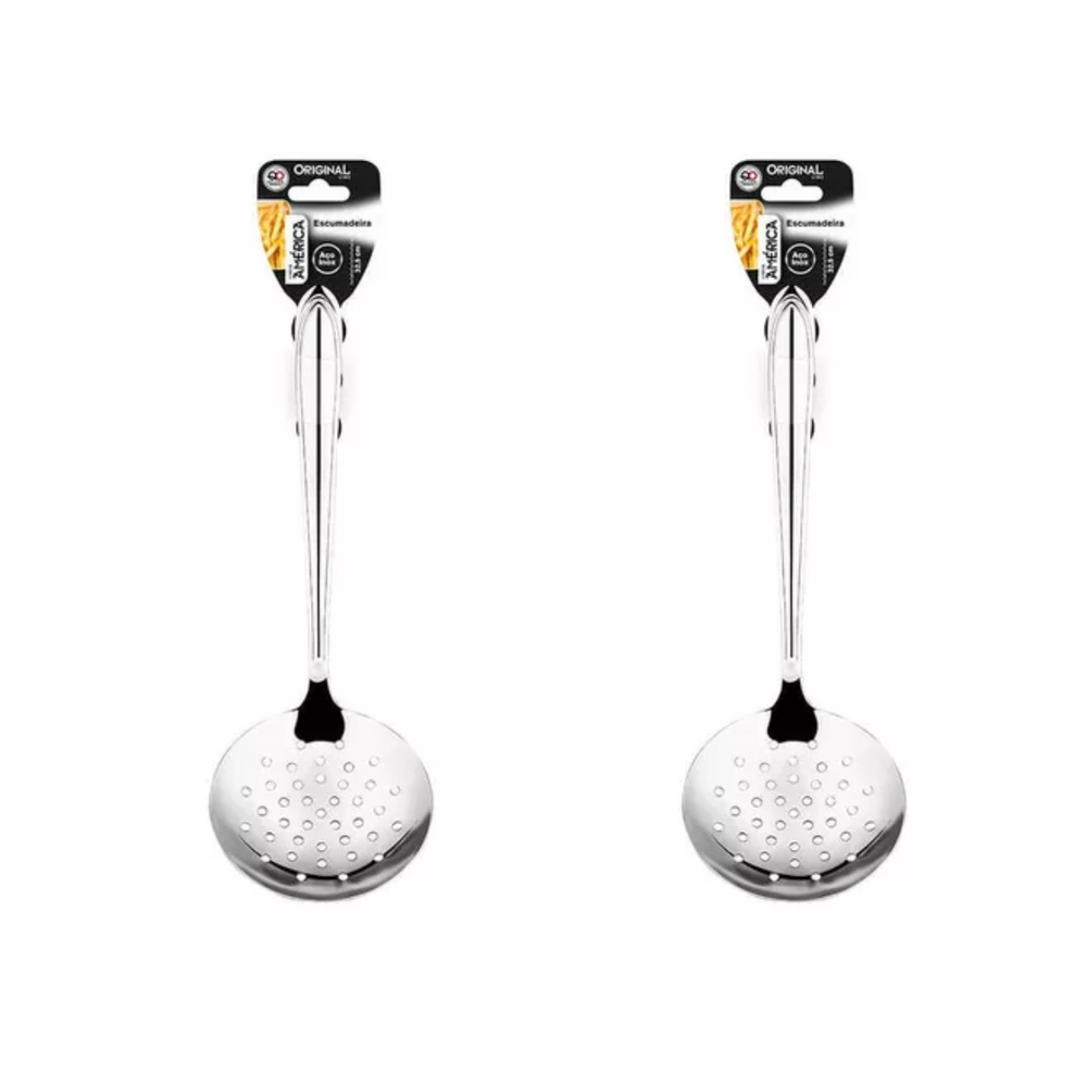 Escumadeira America M 27cm em Aço Inox Original