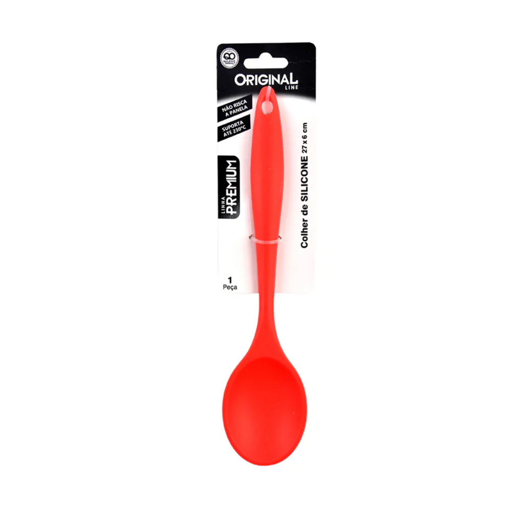 Colher Silicone Premium Vermelha - A Gourmet
