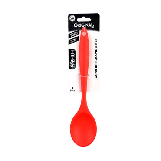 Colher de Silicone Premium Vermelha