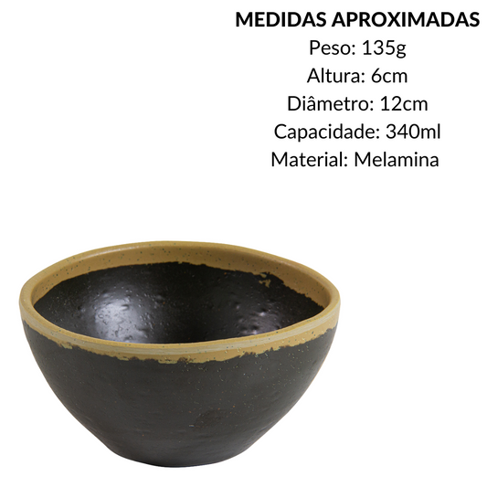 Tigela Bowl melamina Rustic 340 ML