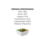Saladeira Melamina Quadrada 9cm - A Gourmet