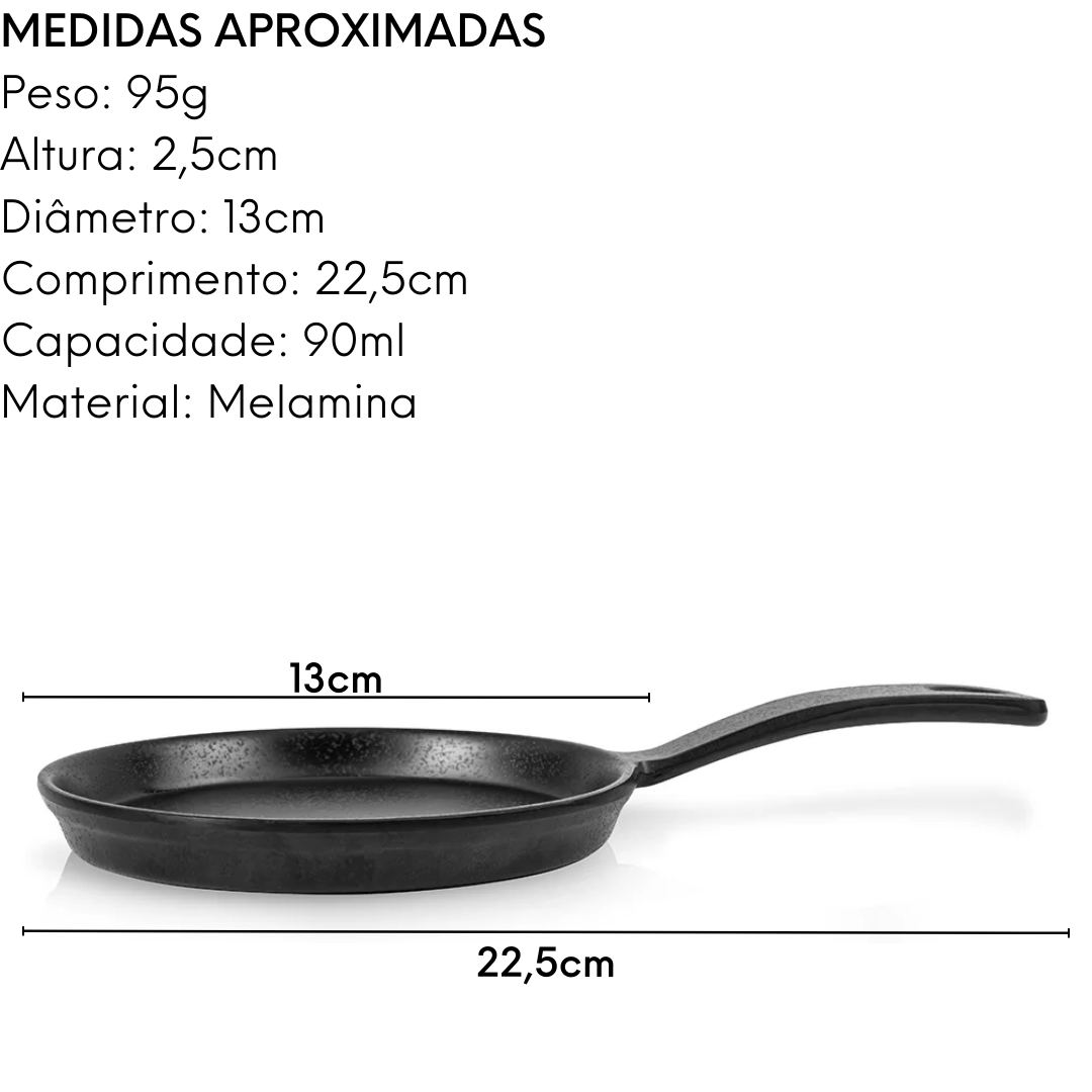 Mini Frigideira redonda melamina Finger food Gourmet Mix