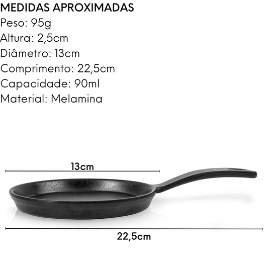 Mini Frigideira redonda melamina Finger food