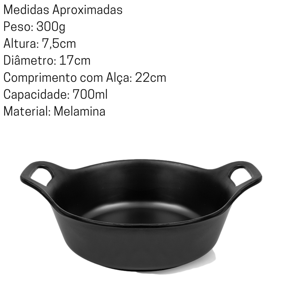 Mini Tigela com alça melamina 700 ML Gourmet Mix