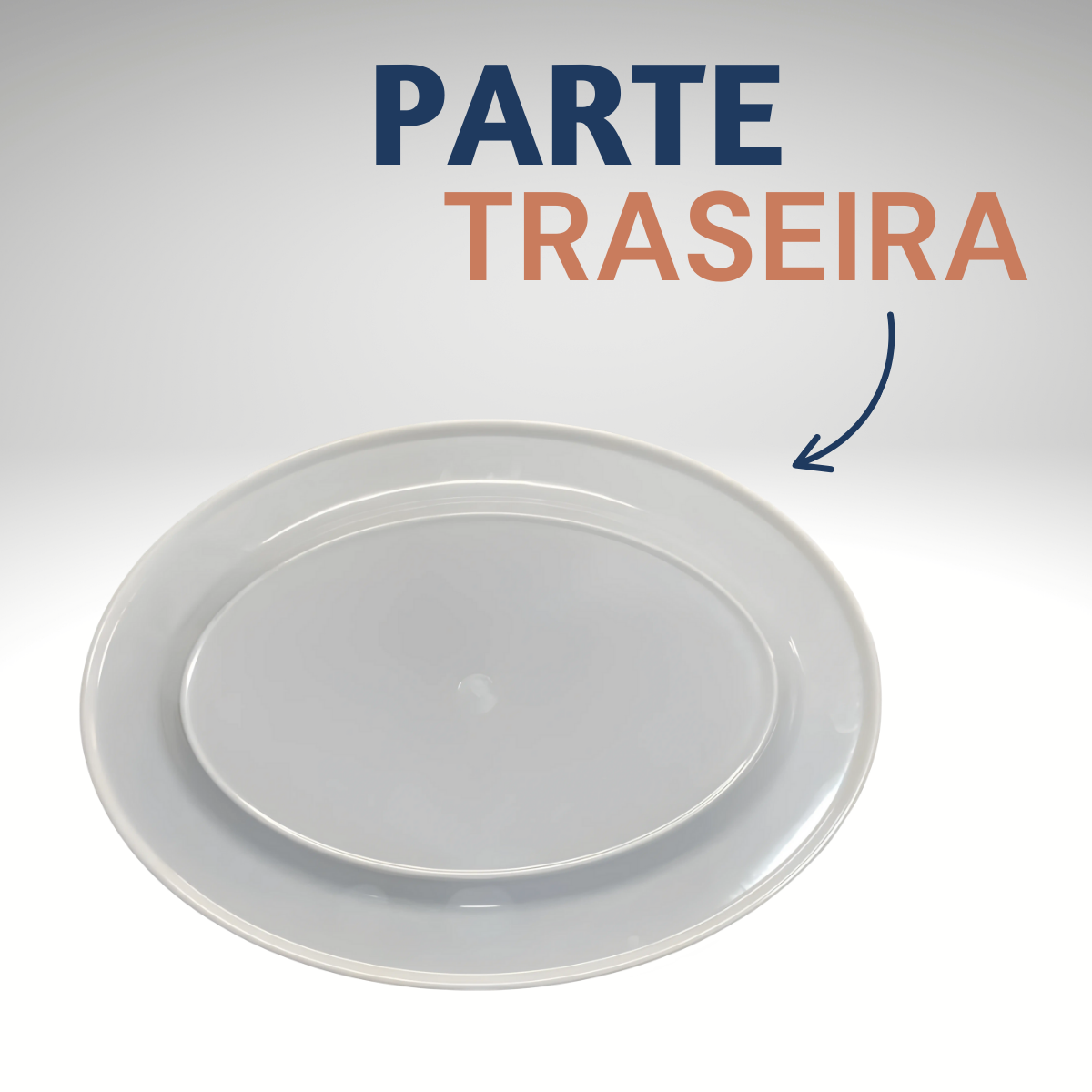 Travessa Rasa Grande Melamina 58cm