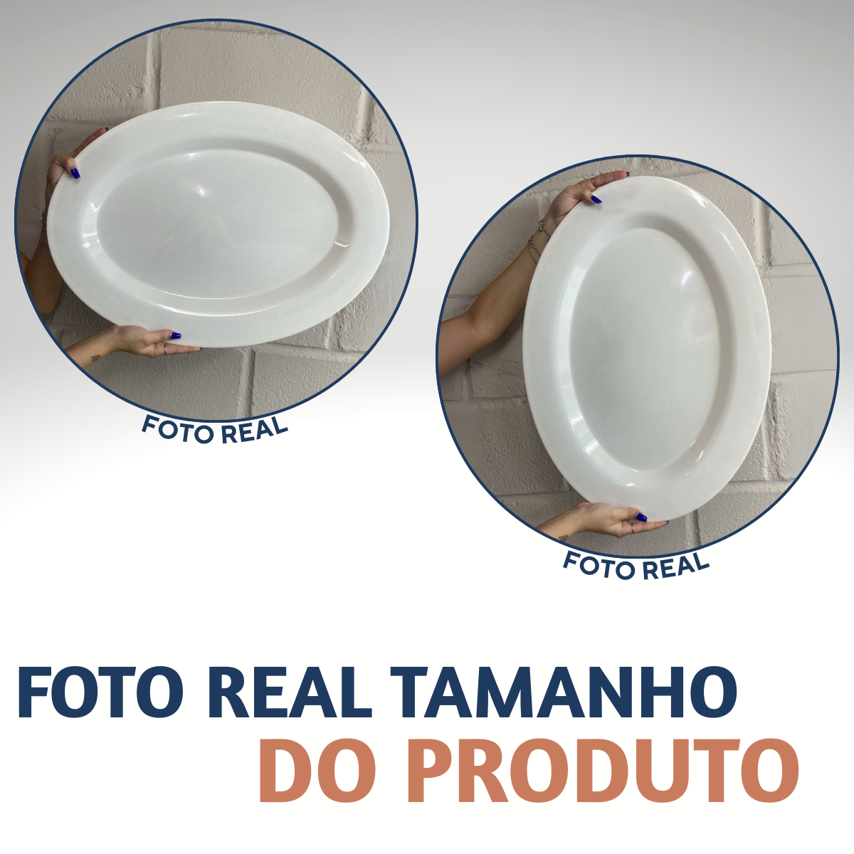 Travessa Rasa Grande Melamina 58cm