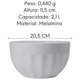 Tigela Bowl Redondo Melamina Gourmet Mix