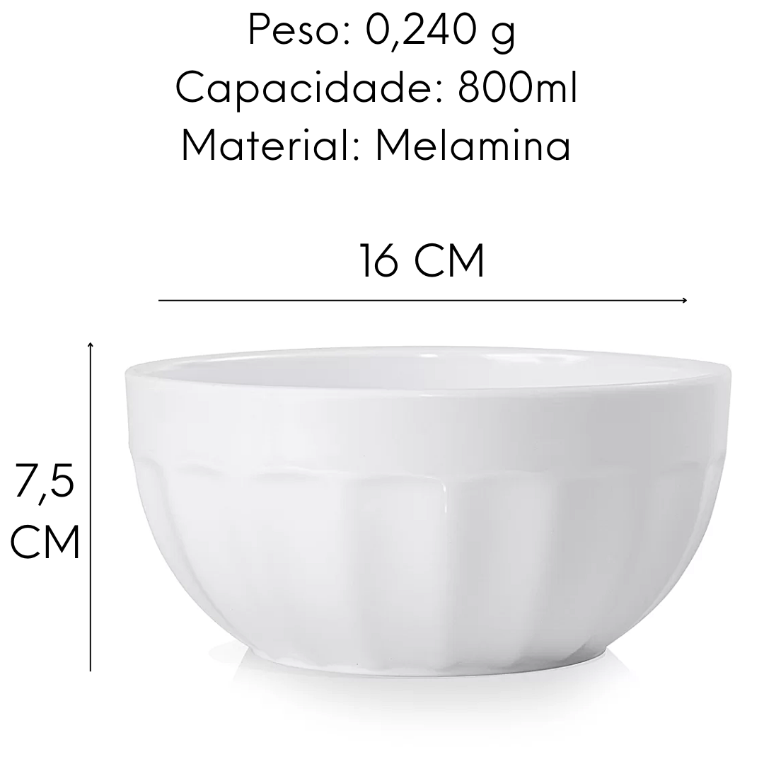 Tigela Bowl Redondo Melamina Gourmet Mix