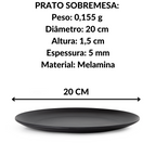 Prato de sobremesa em melamina 20 cm Gourmet Mix