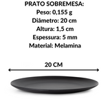 Prato de sobremesa em melamina 20 cm Gourmet Mix
