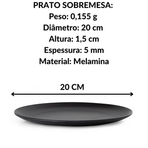 Prato de sobremesa em melamina 20 cm Gourmet Mix