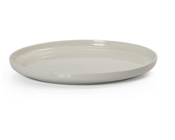 Prato 20cm Borda Reta Areia Branca Melamina Gourmet Mix