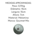 Tigela Bowl Areia Cinza 700ml Gourmet Mix