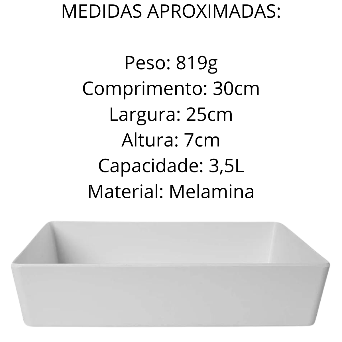 Travessa Buffet 1/2 Melamina Profissional - A Gourmet