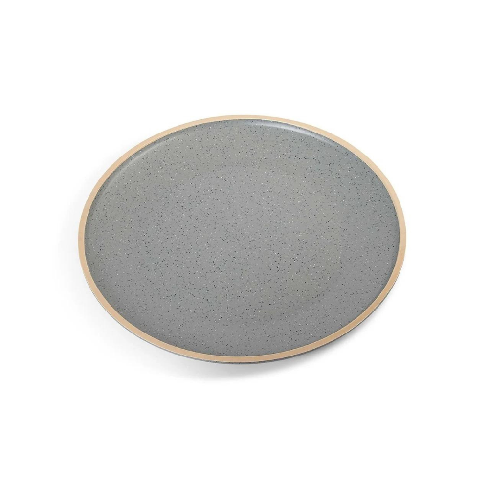 Prato Rustic 21cm de Melamina Cinza Stone - A Gourmet