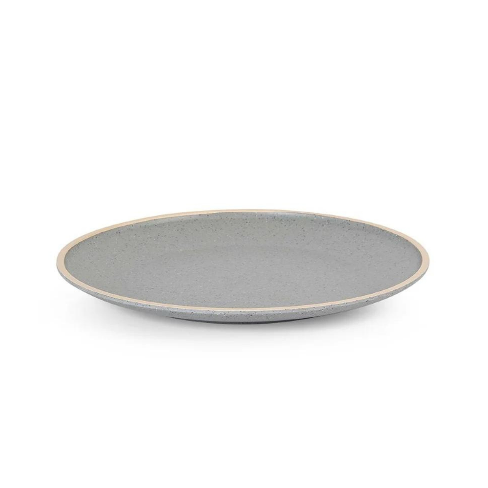 Prato Rustic 21cm de Melamina Cinza Stone - A Gourmet