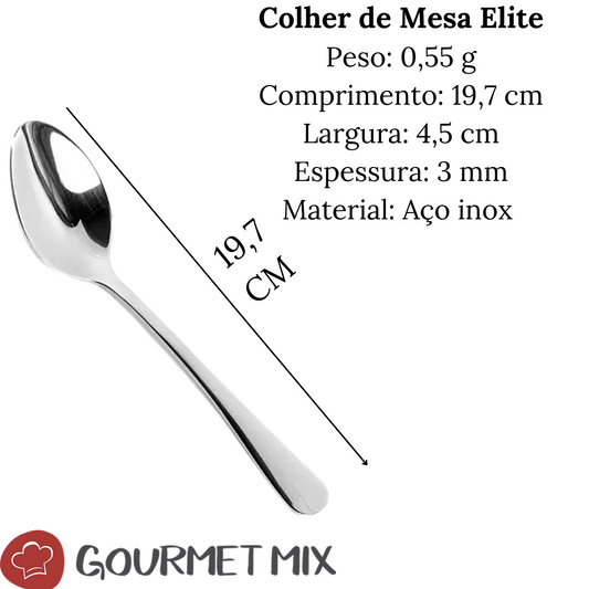 Colher de Mesa Elite em Aço Inox