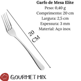 Garfo de Mesa Elite em Aço Inox Gourmet Mix