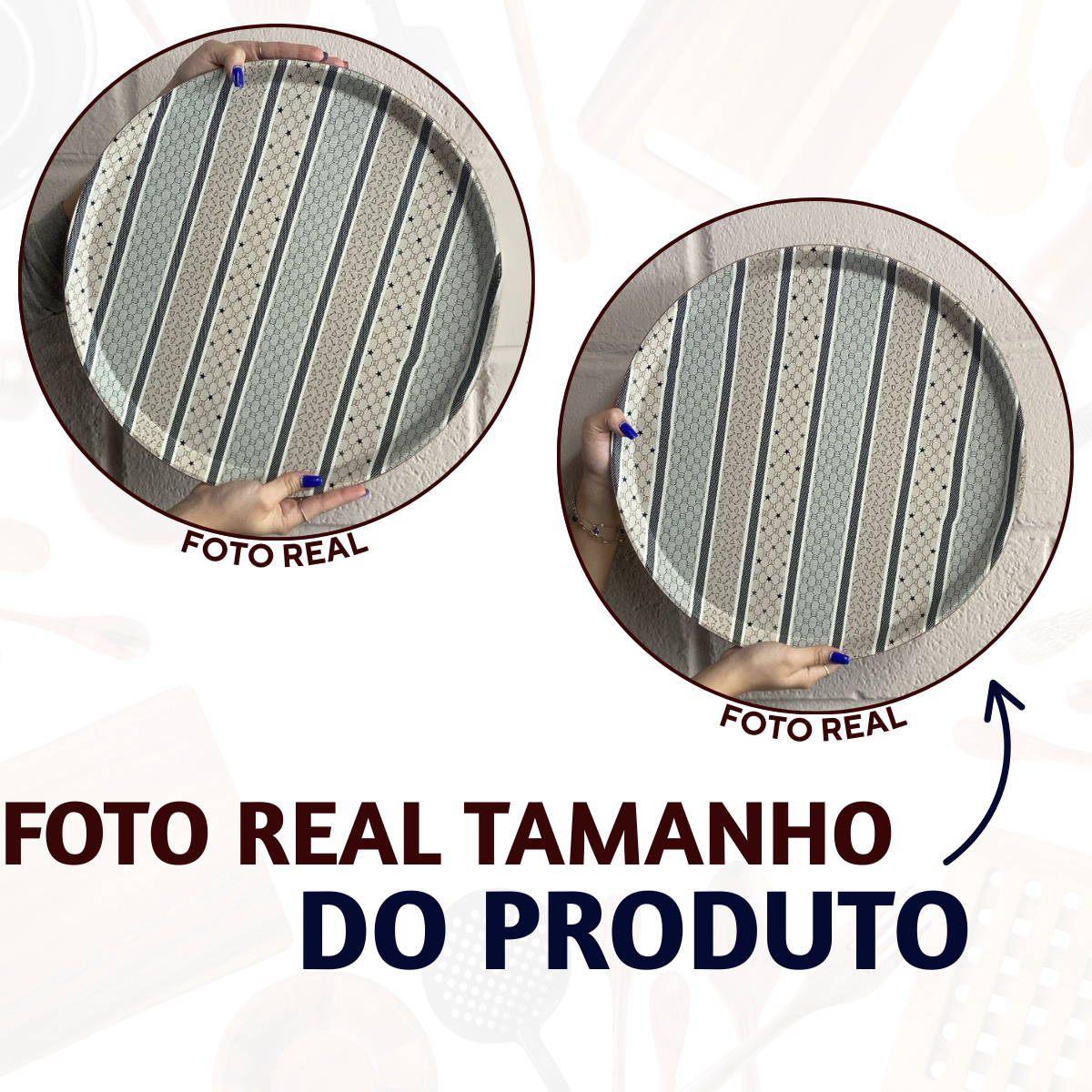 Bandeja Servir Antiderrapante Estampada