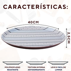 Bandeja Servir Antiderrapante Estampada