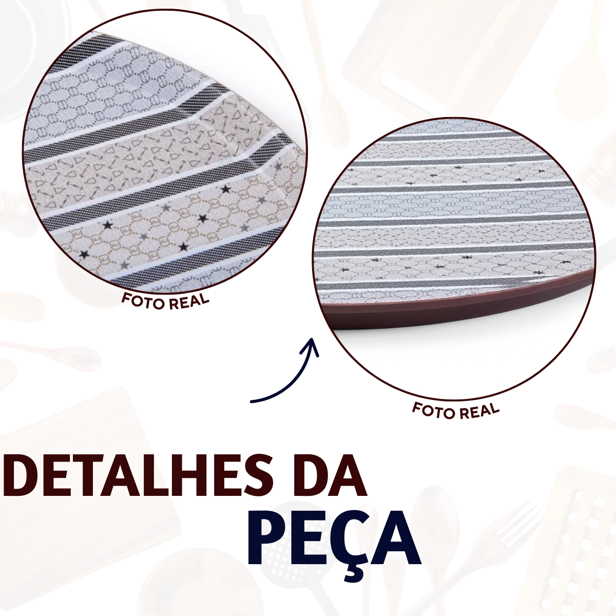Bandeja Servir Antiderrapante Estampada