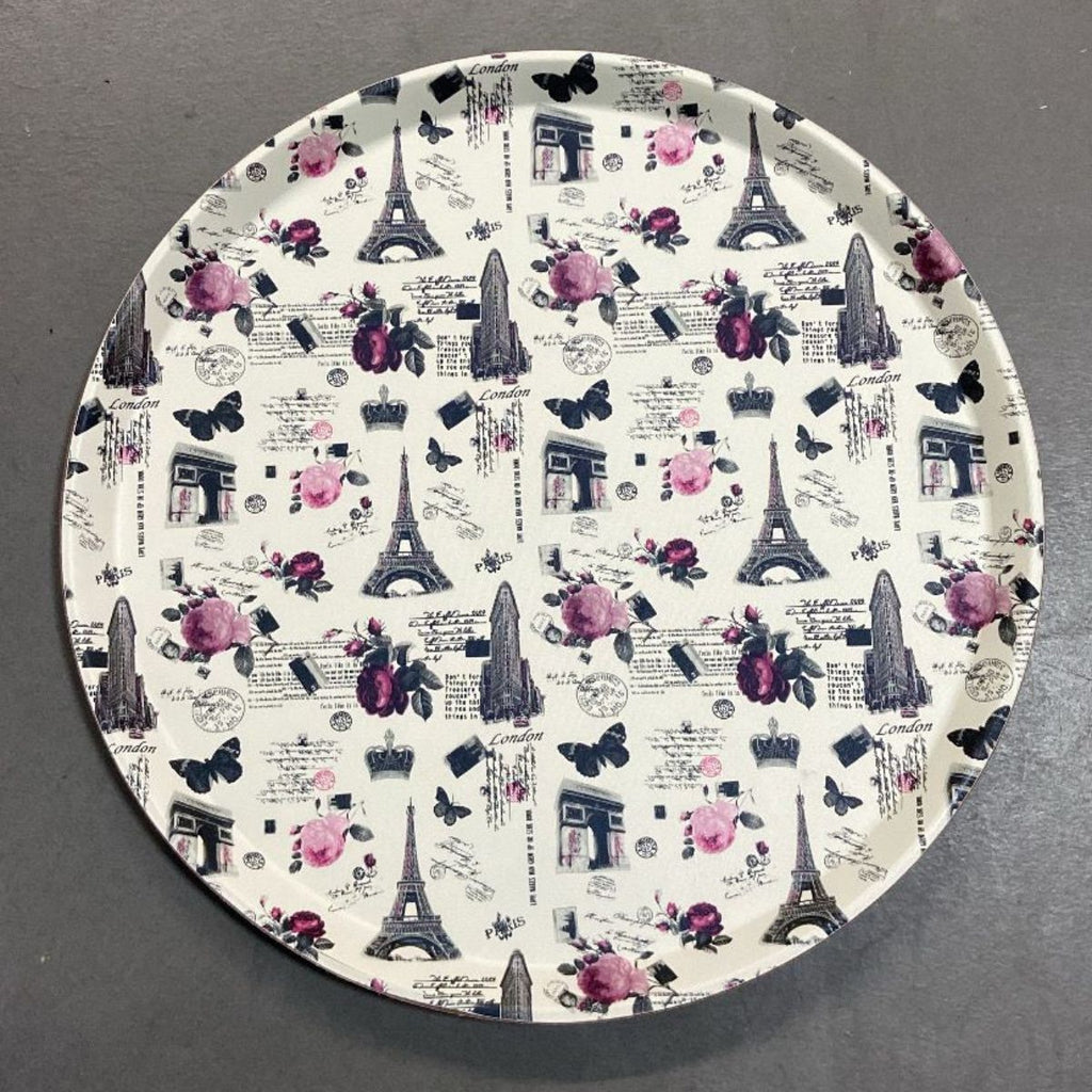 Bandeja Servir Redonda Antiderrapante Paris