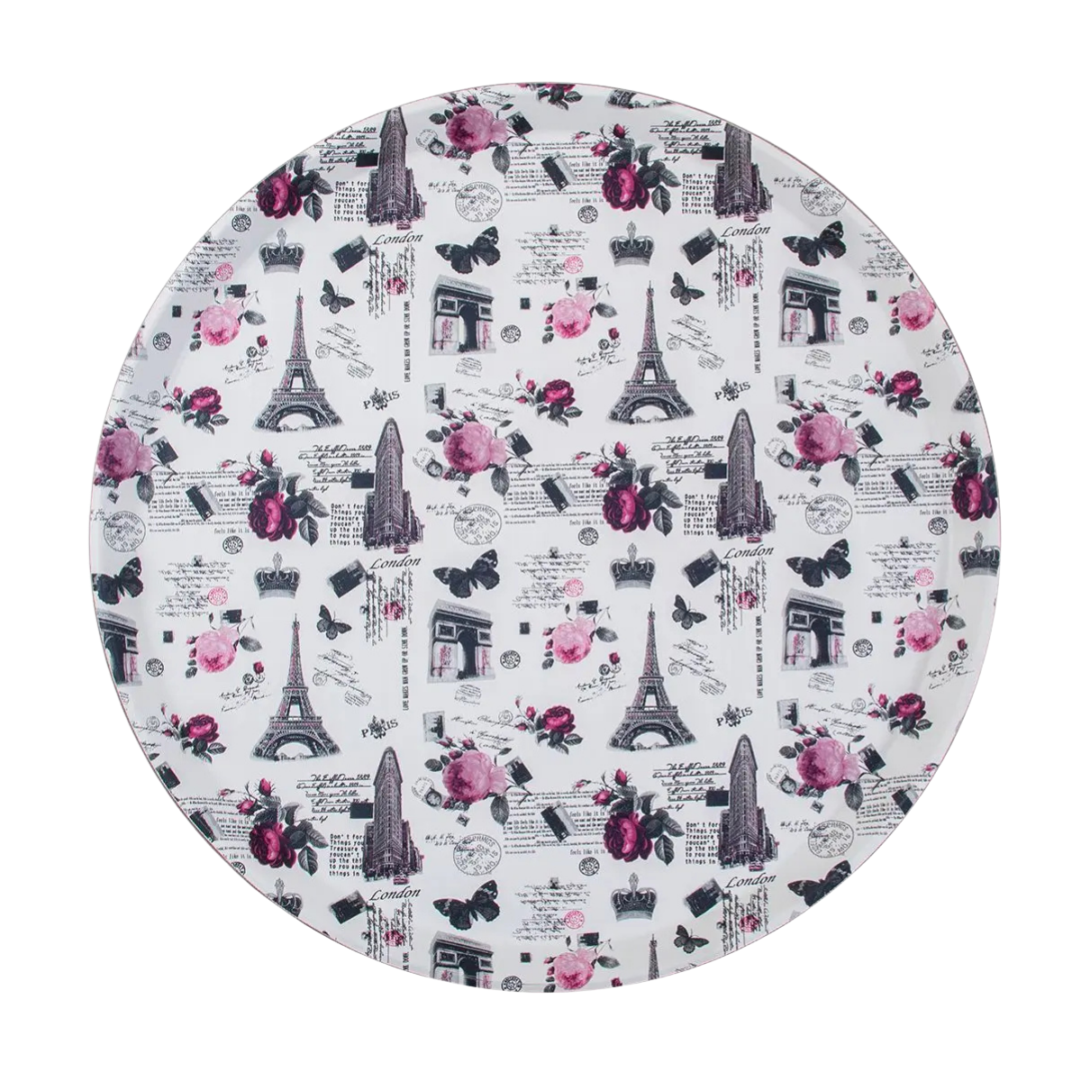 Bandeja Servir Redonda Antiderrapante Paris