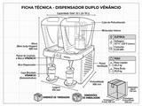 Máquina de Sucos e Refrescos Venâncio 32Litros