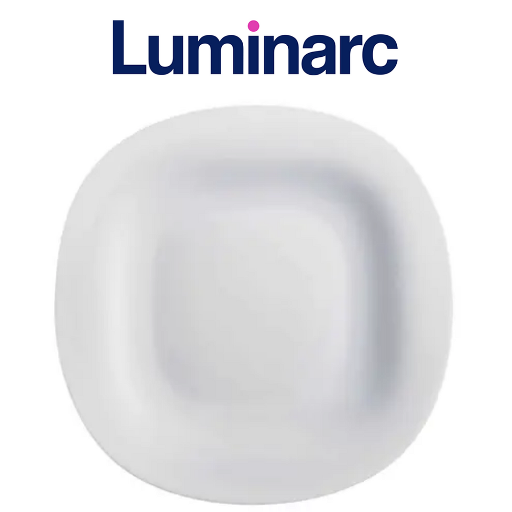 Prato Raso Carine White 27cm Luminarc Vidro Temperado Day Home