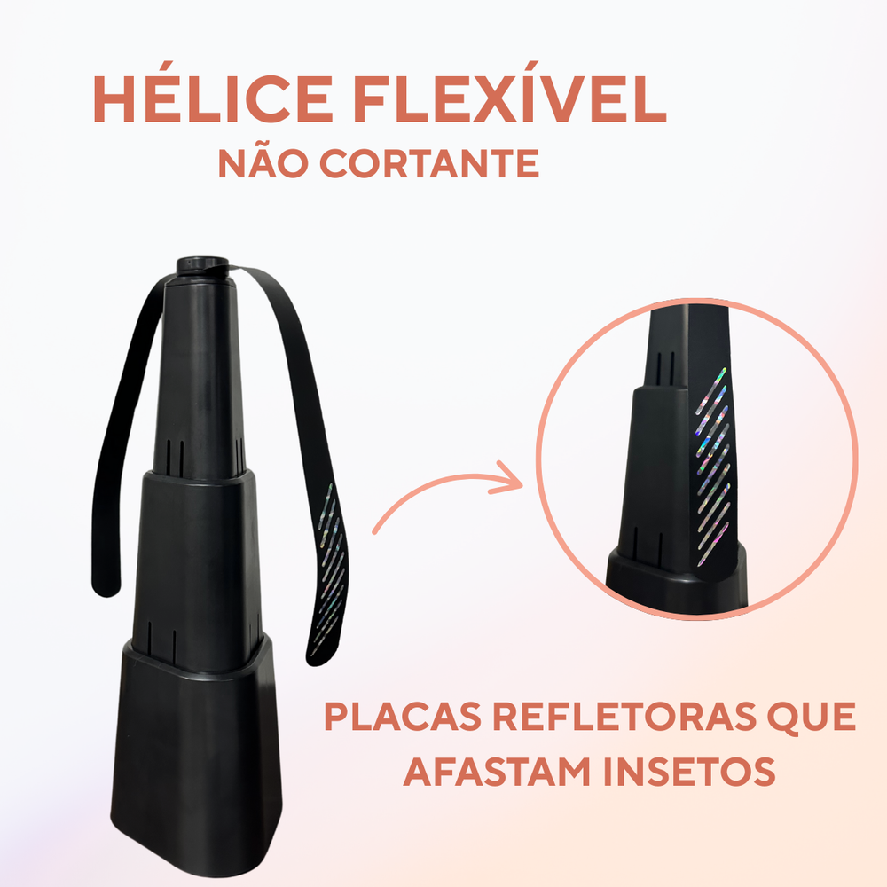 Ventilador Repelente Insetos E Espanta Moscas Mata Mosquito - A Gourmet