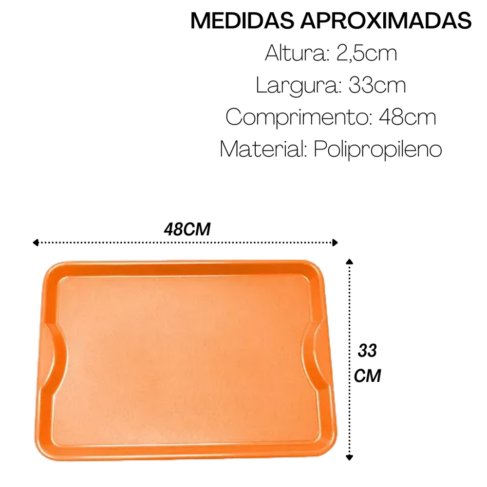 Bandeja de Polipropileno Home Laranja HomePlas