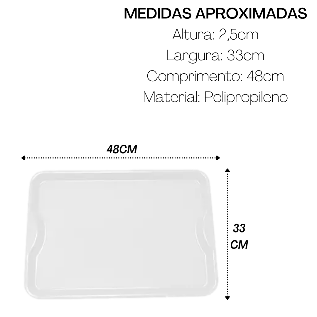 Bandeja Home Branca de Polipropileno HomePlas