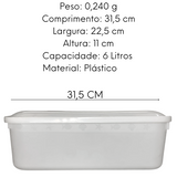 Caixa Organizadora 6L Branca HomePlas