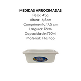 Pote Organizador de Plastico 750ml HomePlas