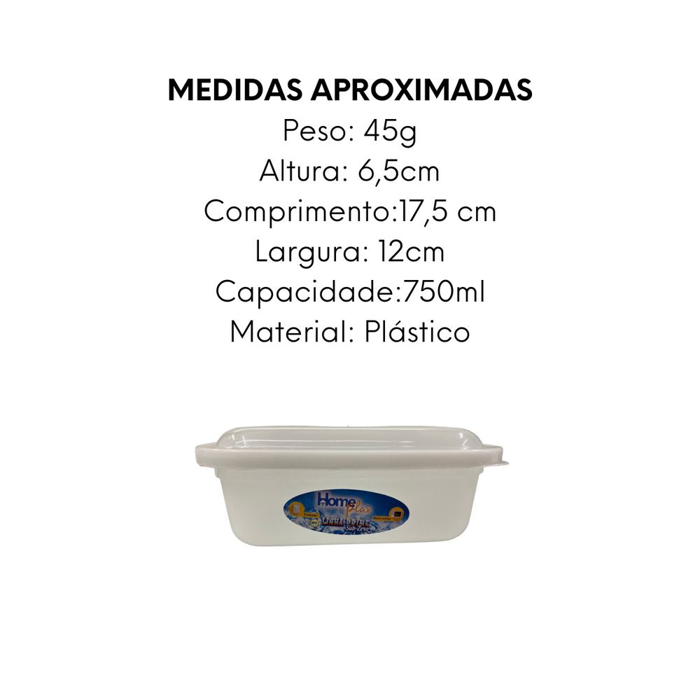 Pote Organizador de Plastico 750ml HomePlas