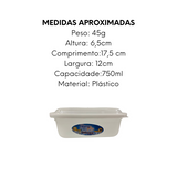 Pote Organizador de Plastico 750ml