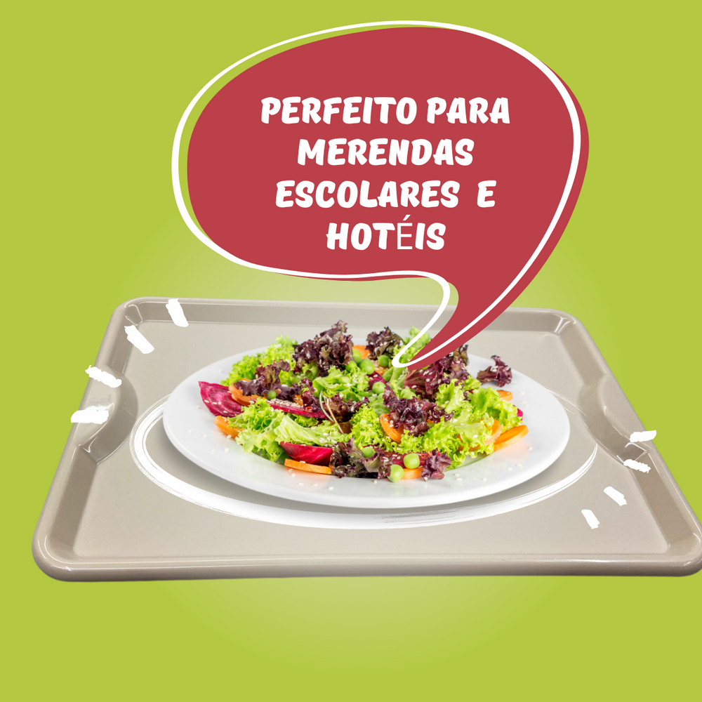 Bandeja Home Bege de 49cm em Polipropileno HomePlas