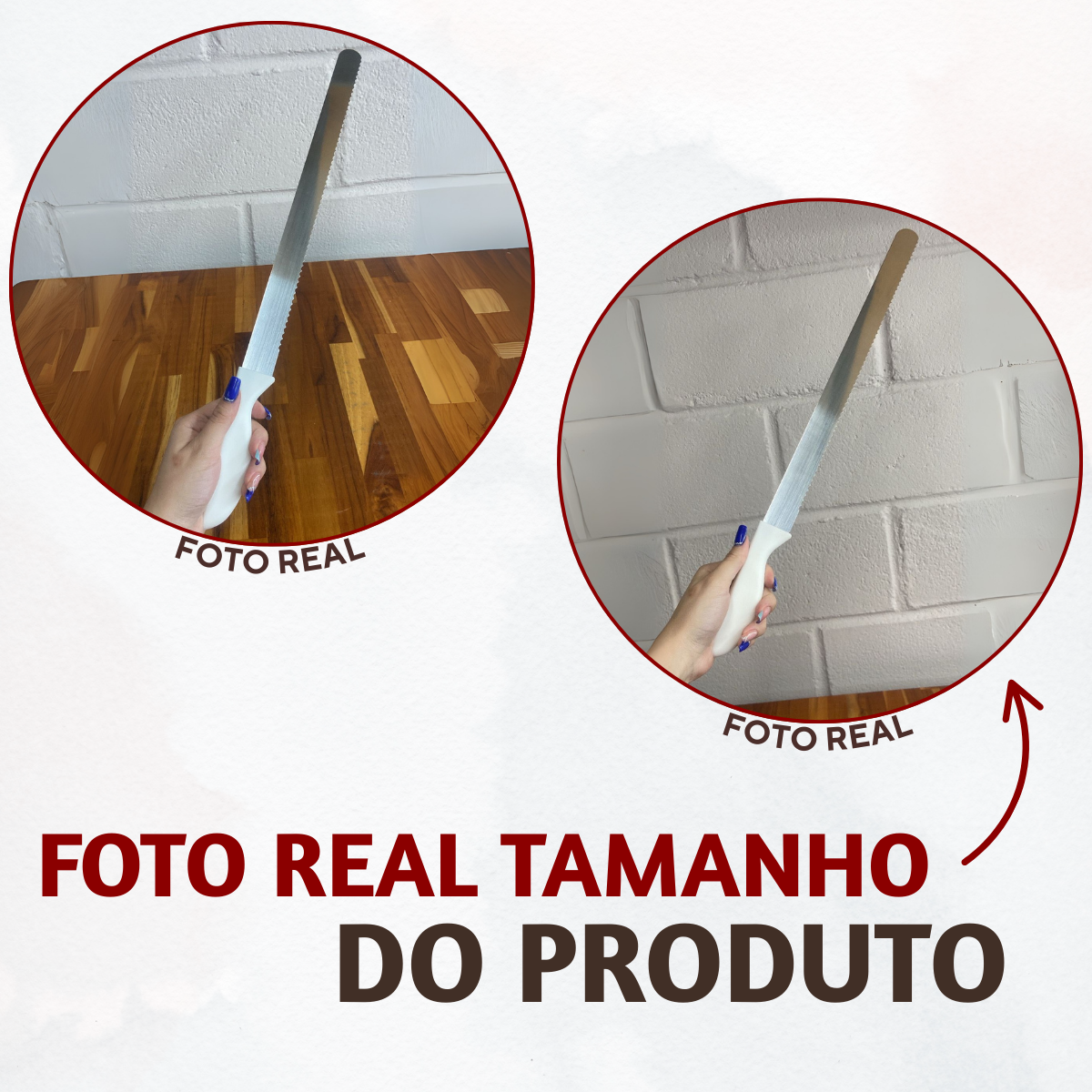 Faca serrilhada Pão Massas inox