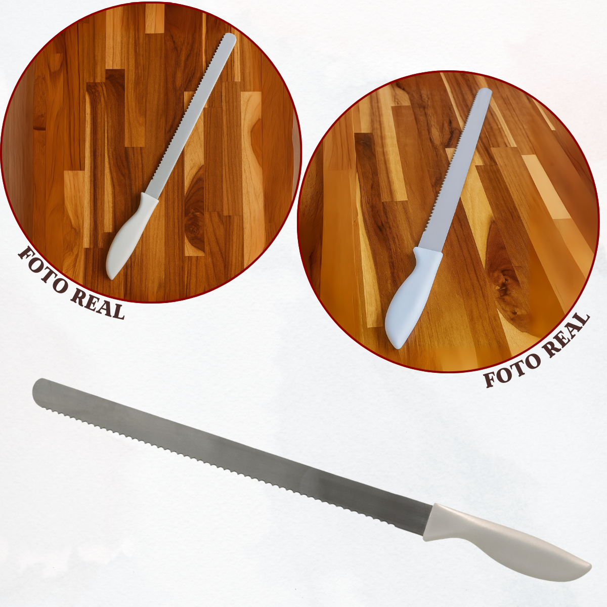 Faca serrilhada Pão Massas inox