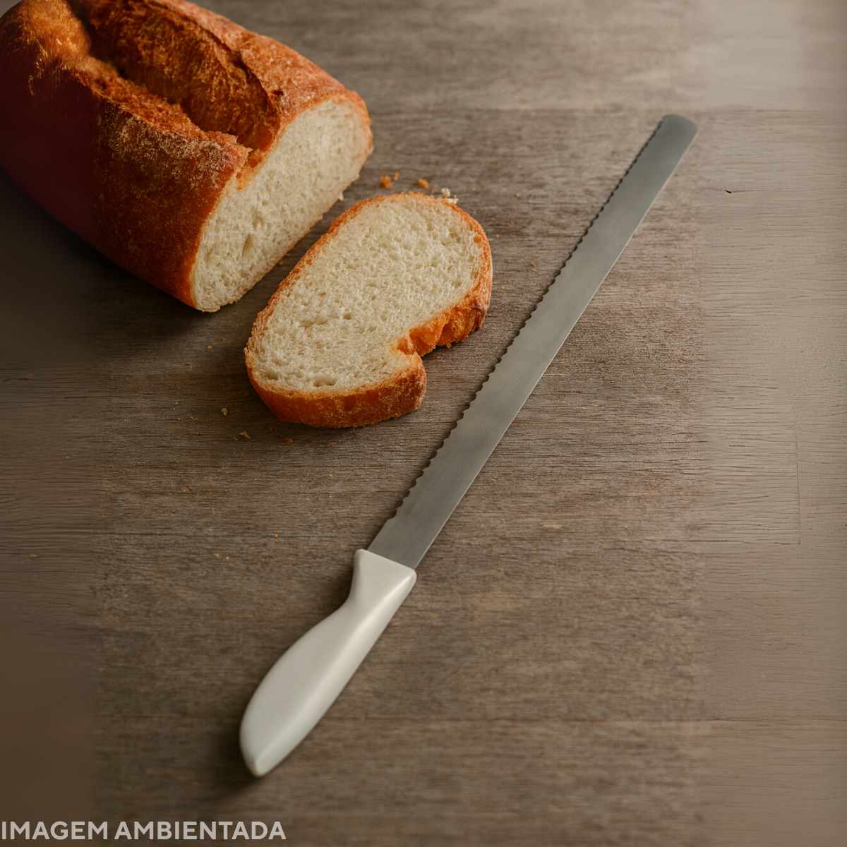 Faca serrilhada Pão Massas inox