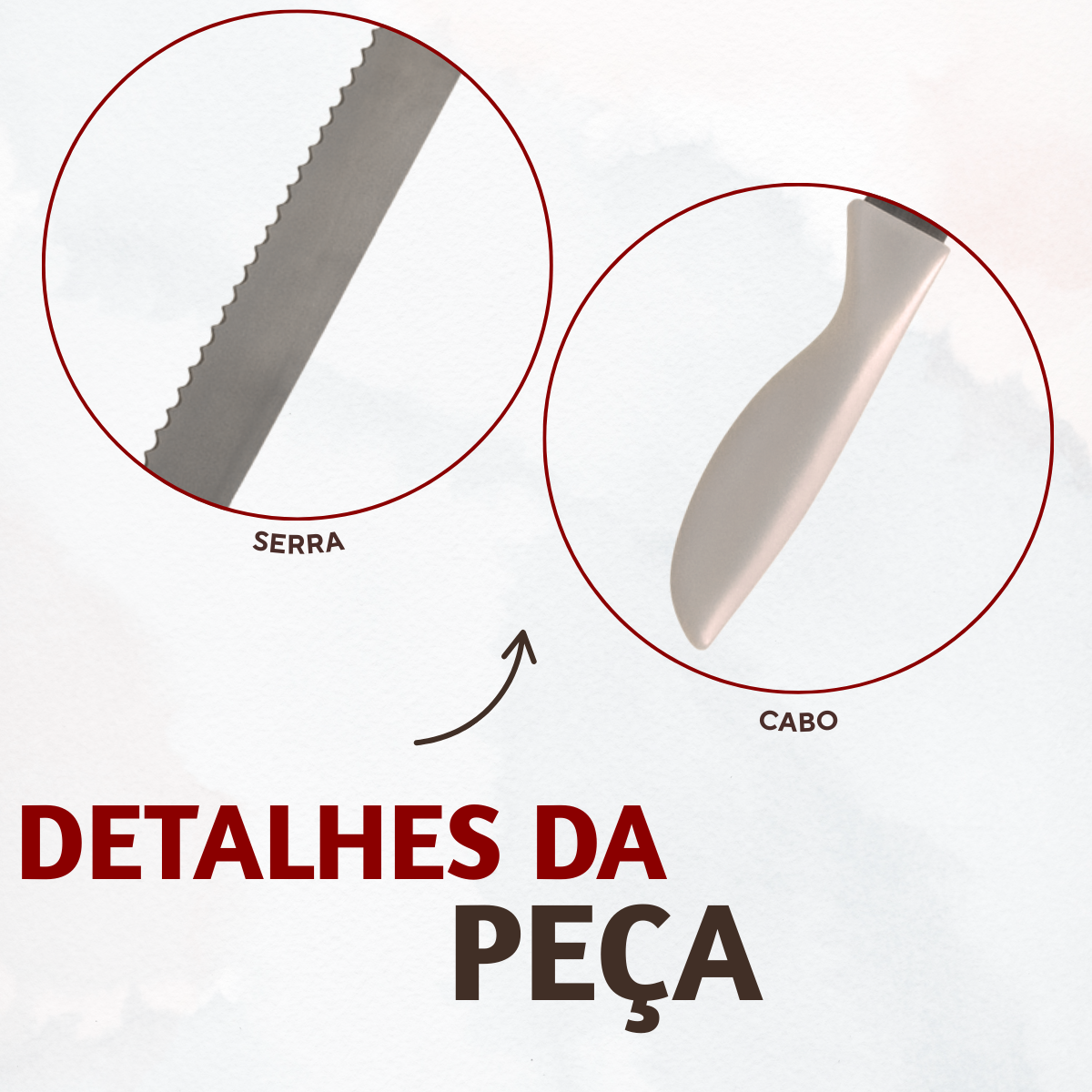 Faca serrilhada Pão Massas inox