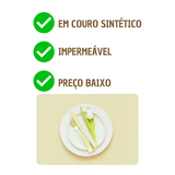 Lugar Americano Creme de Couro Sintético - A Gourmet