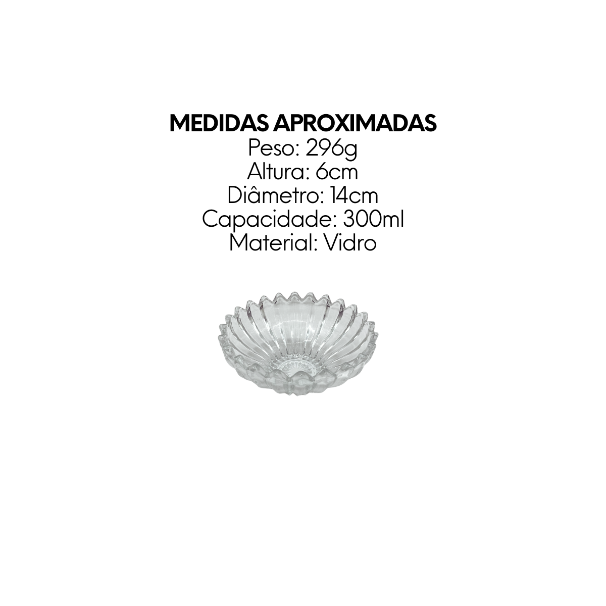 Taça Sobremesa de Vidro Brazilia 300ml - A Gourmet