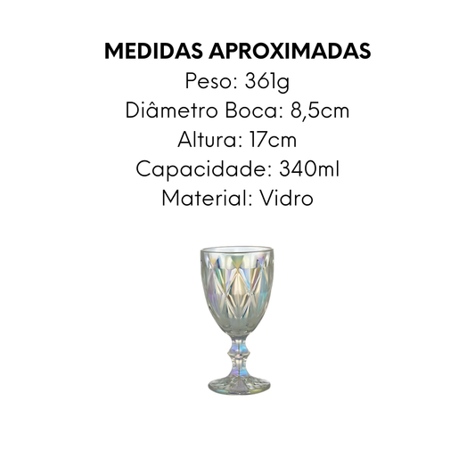 4 Taça Diamond Furtacor 340ml