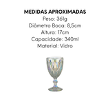 Taça Diamond Furtacor de Vidro 340ml