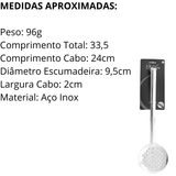 Escumadeira em Aço Inox C/Virola - A Gourmet