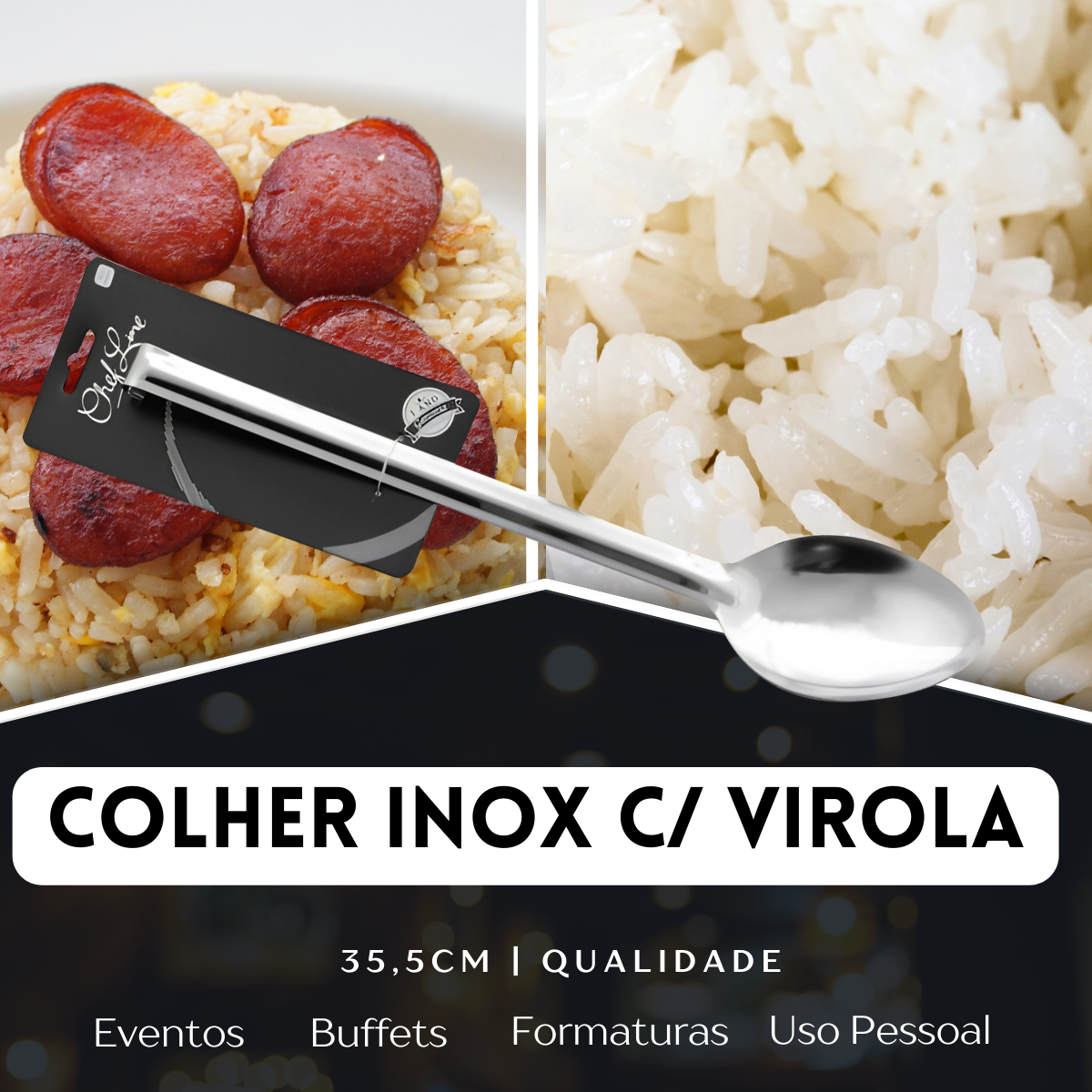Colher de Servir em Aço Inox 35,5cm - A Gourmet